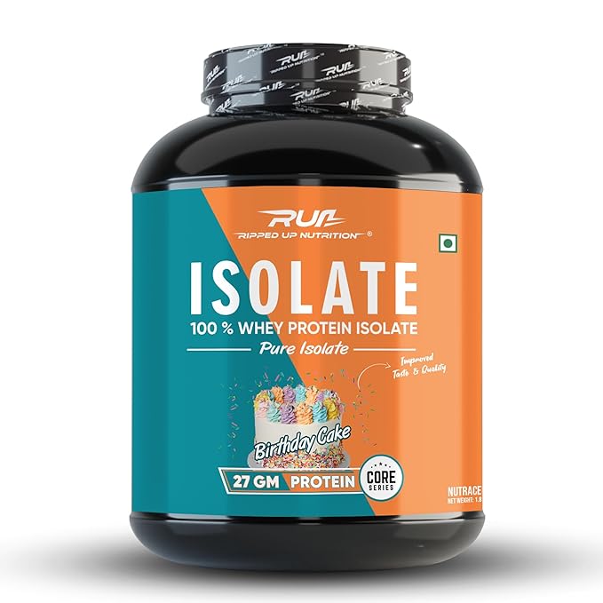 Ripped Up Nutrition 100% Pure Whey Protein Isolate | 27g Fast-Absorbing Protein/Scoop | Low Carb & Fat for Lean Muscle Growth | No Fillers or Maltodextrin | GMP Certified