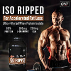 QNT ISO Ripped Whey Protein Isolate Powder | With L-Carnitine & CLA | 32g Pure Whey Isolate per Serving | Supports Lean Muscle Growth & Weight Loss