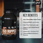 QNT ISO Ripped Whey Protein Isolate Powder | With L-Carnitine & CLA | 32g Pure Whey Isolate per Serving | Supports Lean Muscle Growth & Weight Loss