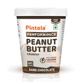 Pintola Dark Chocolate Performance Series Peanut Butter (Crunchy) - 1kg | Vegan Protein | 26% Protein | High Protein & Source of Fiber