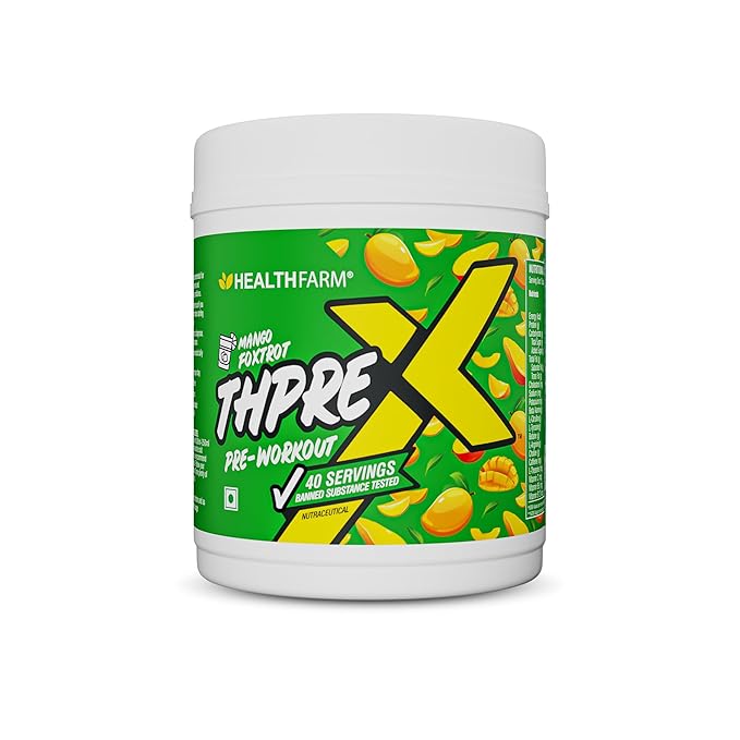 Healthfarm Thpre X Pre Workout Powder| Sports Nutrition Supplement for Men & Women - For Working Out, Hydration, Mental Focus & Energy - 40 Servings