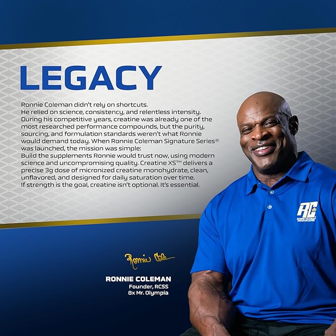 Ronnie Coleman Signature Series Creatine XS, Unflavoured (100 Servings, 300g