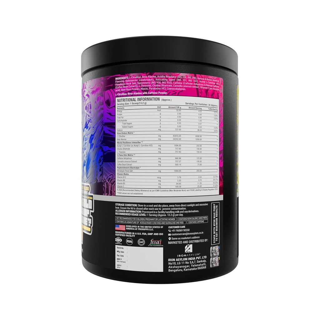 PS PROSUPPS Mr Hyde Nightmare Pre Workout for Men  | Energy & Focus Supplement with Beta Alanine & Caffeine | Best Preworkout Powder | Muscle Endurance Gym Supplements