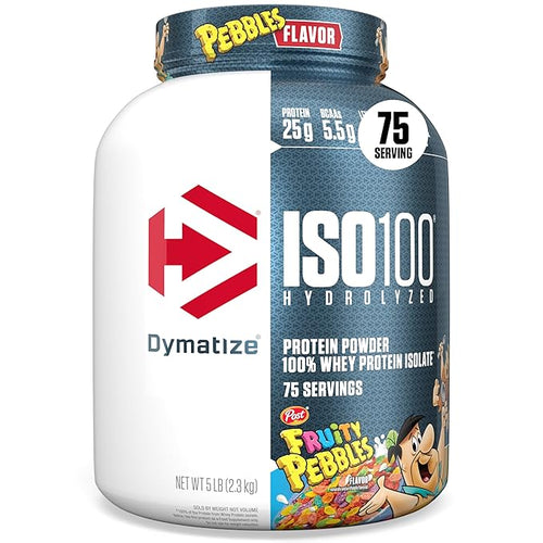 Dymatize Nutrition ISO100 Hydrolyzed Whey Protein Isolate | Fast-Digesting | Muscle Recovery Formula with Amino Acids | Low Sugar & Fat | Gourmet Chocolate |