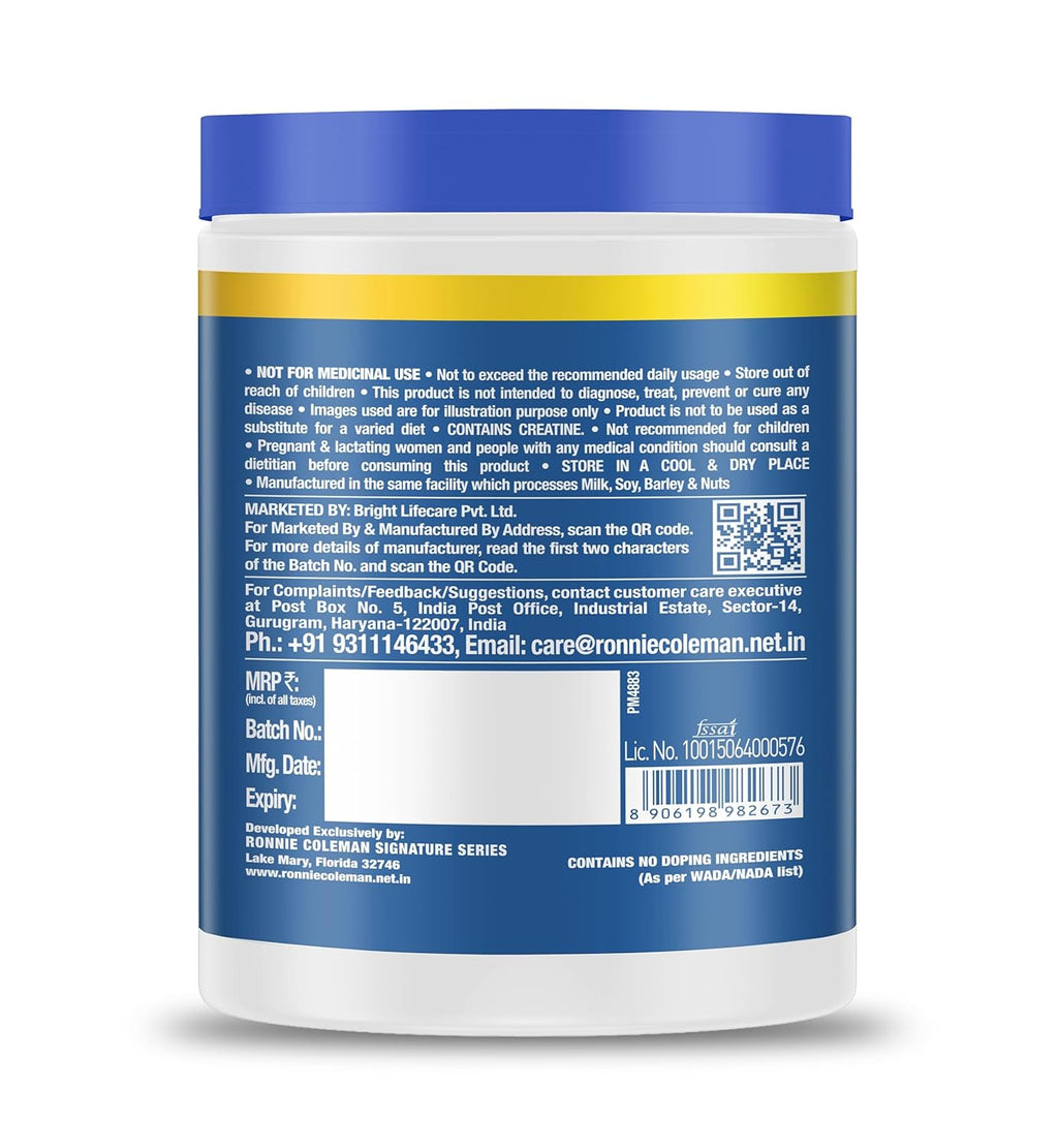 Ronnie Coleman Signature Series Creatine XS, Unflavoured (100 Servings, 300g