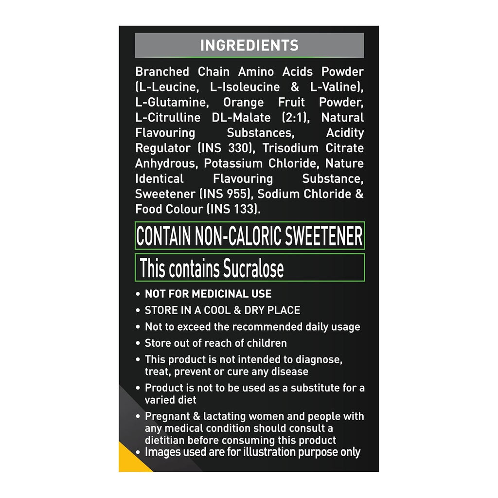 MuscleBlaze BCAA Pro Powder, Powerful Intra Workout | With 7g BCAAs, 1168mg Electrolytes & 2.5g Glutamine