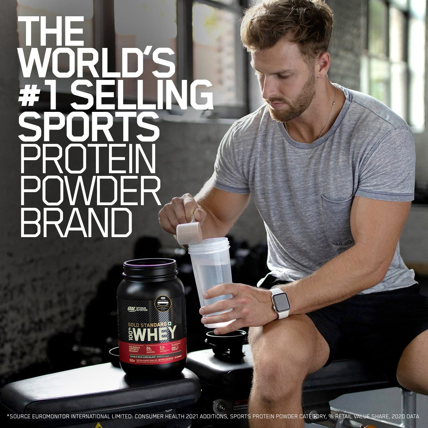 Optimum Nutrition (ON)  Gold Standard 100% Whey Protein Powder  for Muscle Support & Recovery, Vegetarian - Primary Source Whey Protein Isolate
