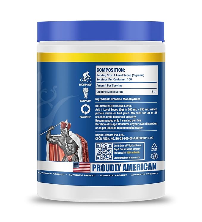 Ronnie Coleman Signature Series Creatine XS, Unflavoured (100 Servings, 300g