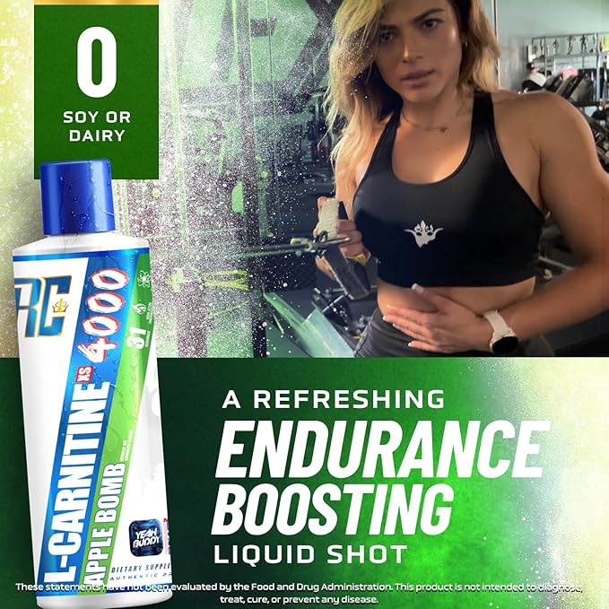 Ronnie Coleman Signature Series L Carnitine XS 4000 Liquid, Stimulant Free, Sugar Free, Zero Carbs, Lean Muscle Strength Support for Men & Women