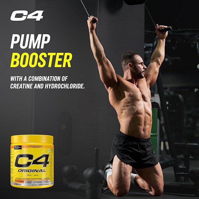 C4 Original Pre Workout Powder Sugar-Free Drinks for Men & Women with 200mg Caffeine & 2g CarnoSyn Beta-Alanine Energy, Focus & Performance Support