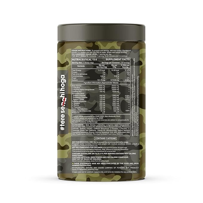 Bigflex Nuke Pre Workout Powder| 33 Servings |Energy Booster|