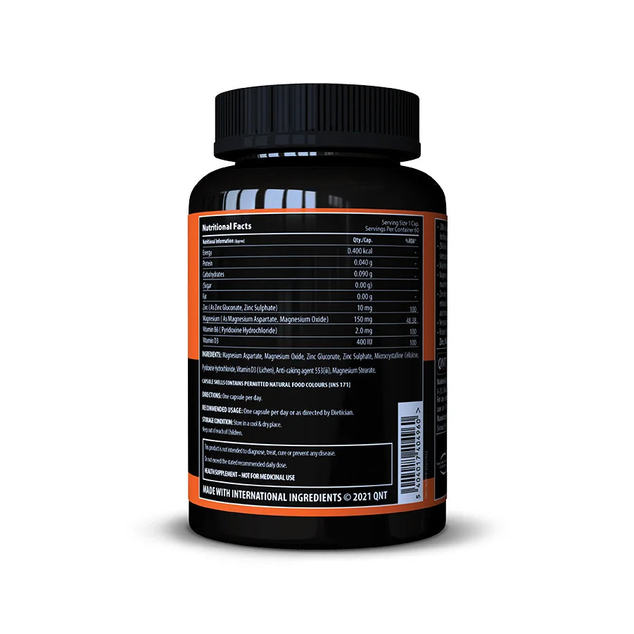 QNT ZMA with Vitamin B6 & D3