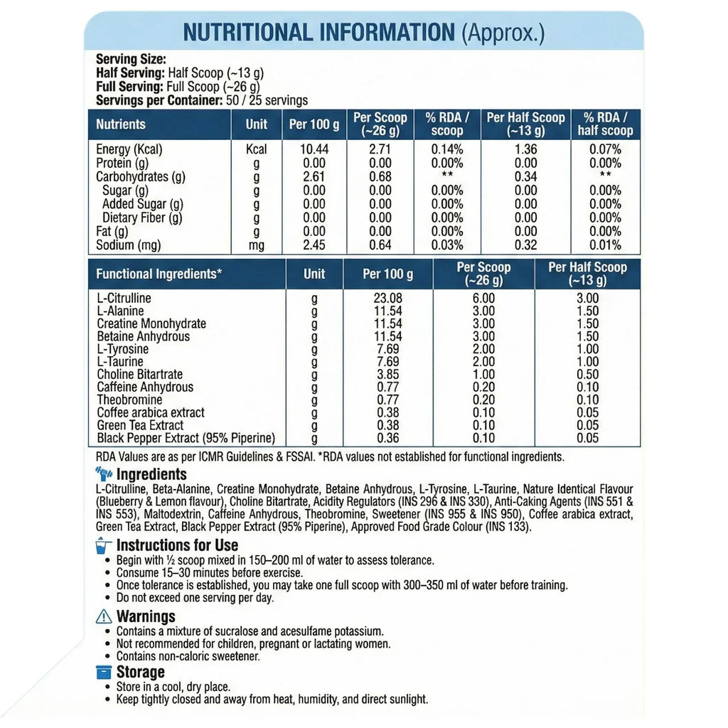 Mr. HYDE Infinite Pre-Workout | Fully Dosed Formula | 50 Servings | High Energy & Focus | Official Imported