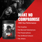 Nutrabay RageX Pre Workout Supplement Powder - 360g, Orange | 200mg Caffeine, 4g Beta Alanine, 6g L-Citrulline, 600mg L-Arginine, & Black Pepper | Muscle Pump & Performance