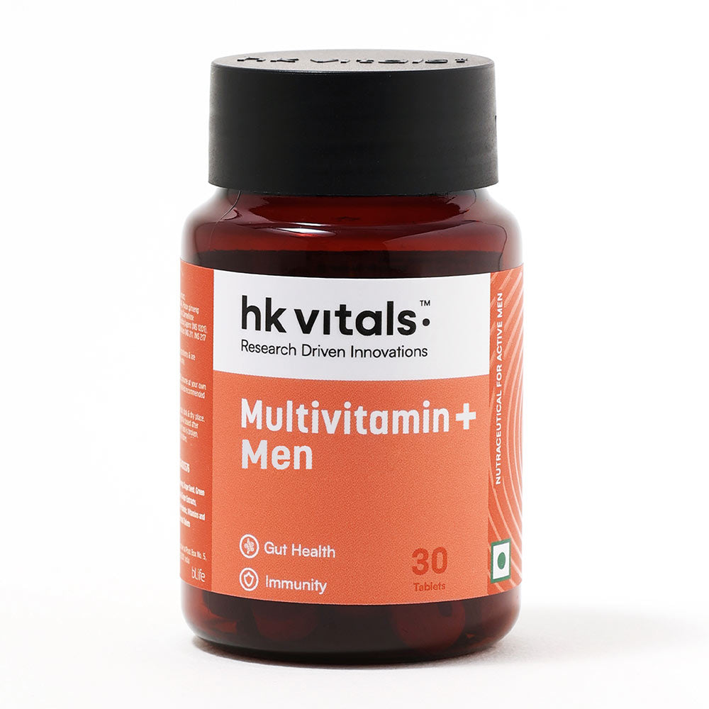 hk vitals Multivitamin Plus Men | Daily Multivitamin for Men, For Energy, Stamina, Immunity, Gut, Heart, Bone & Muscle Health