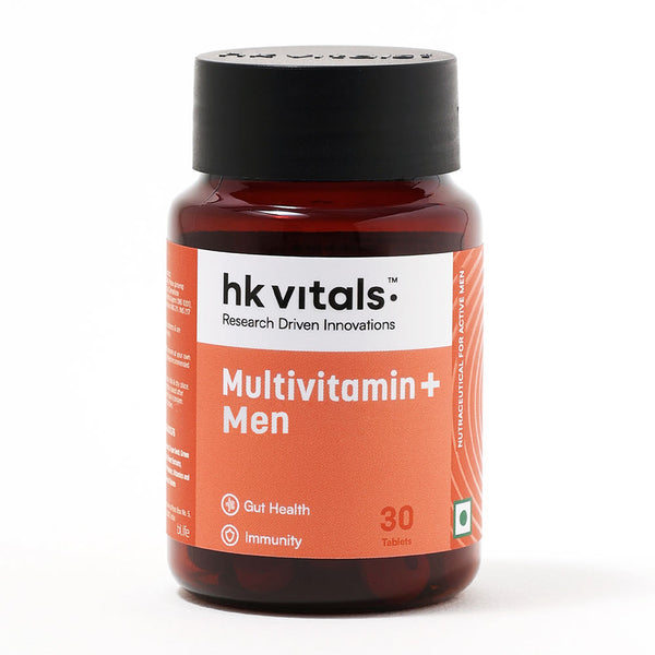 hk vitals Multivitamin Plus Men | Daily Multivitamin for Men, For Energy, Stamina, Immunity, Gut, Heart, Bone & Muscle Health