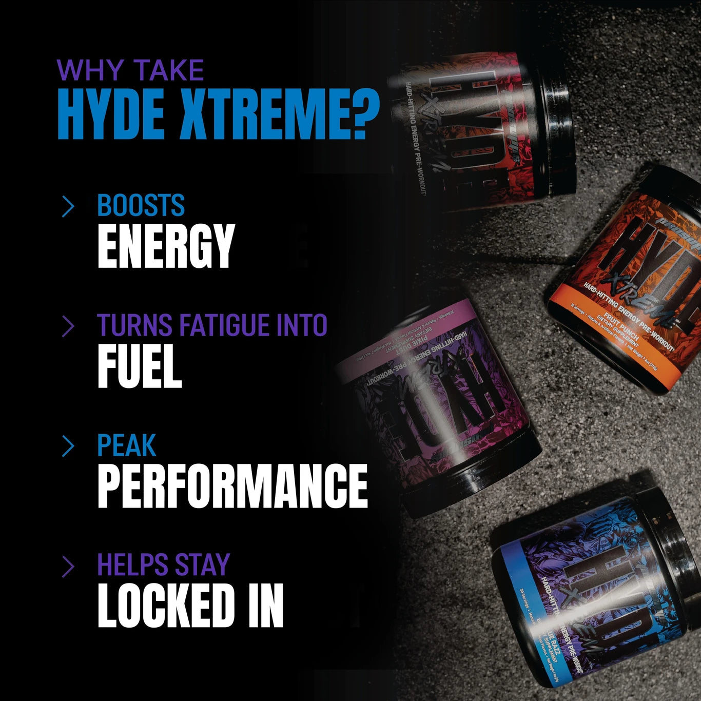 HYDE XTREME HARD HITTING ENERGY PREWORKOUT Pre Workout (195 g)