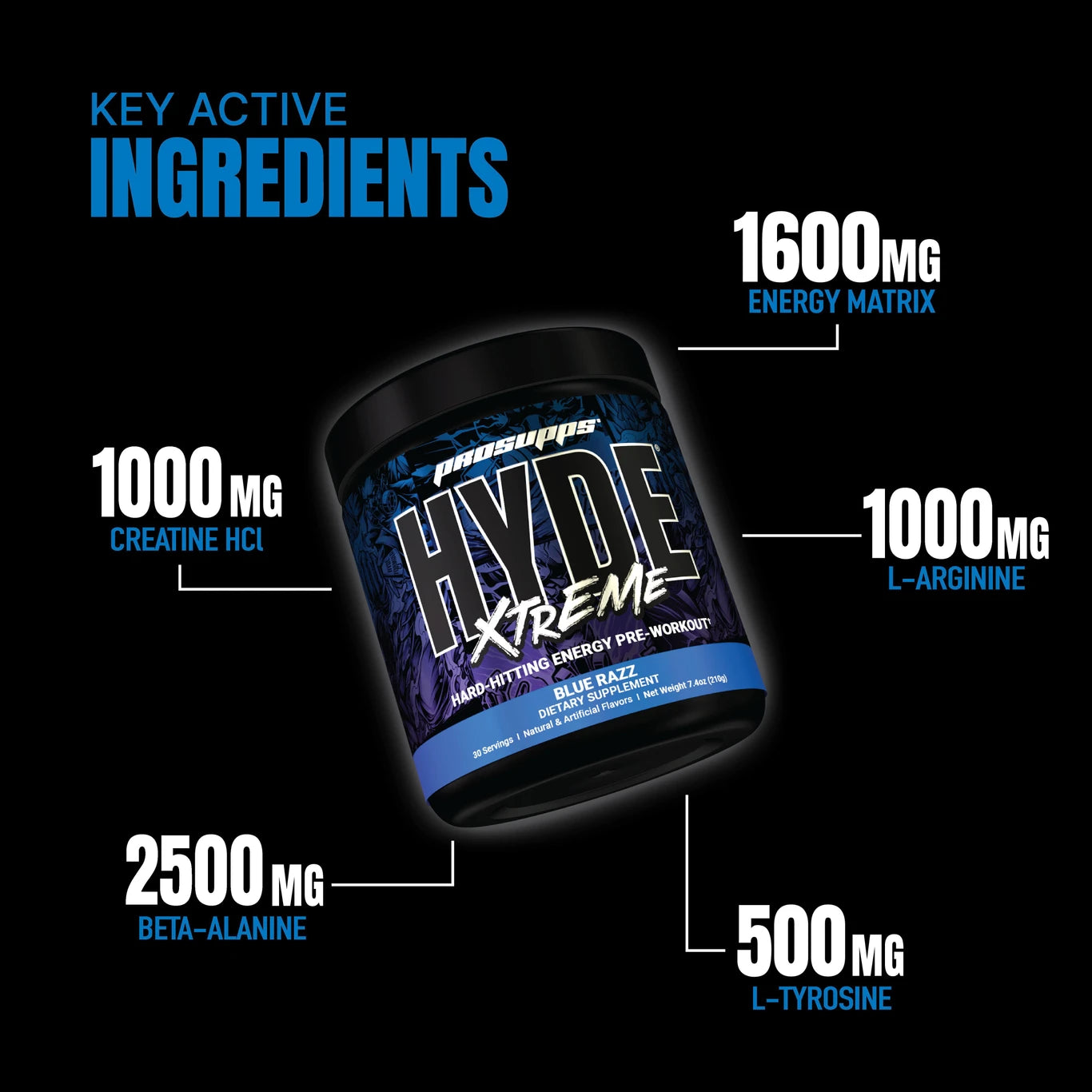 HYDE XTREME HARD HITTING ENERGY PREWORKOUT Pre Workout (195 g)