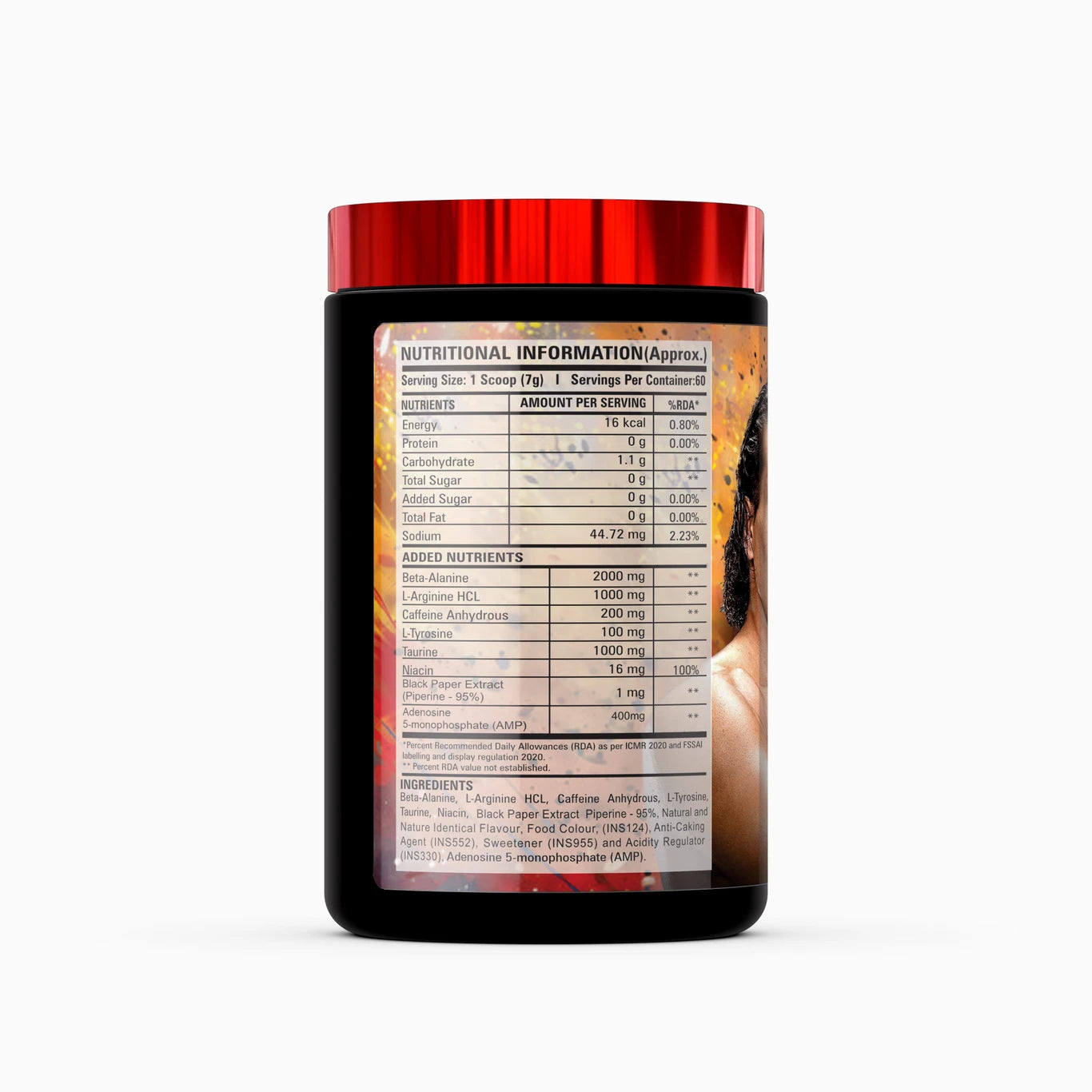 Muscle Club Ring Man Pre-Workout | AMP Powered | By The Great Khali Energy & Focus Booster Pre Workout