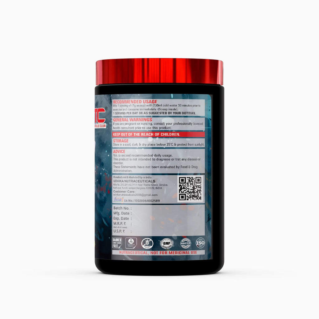 Muscle Club Ring Man Pre-Workout | AMP Powered | By The Great Khali Energy & Focus Booster Pre Workout