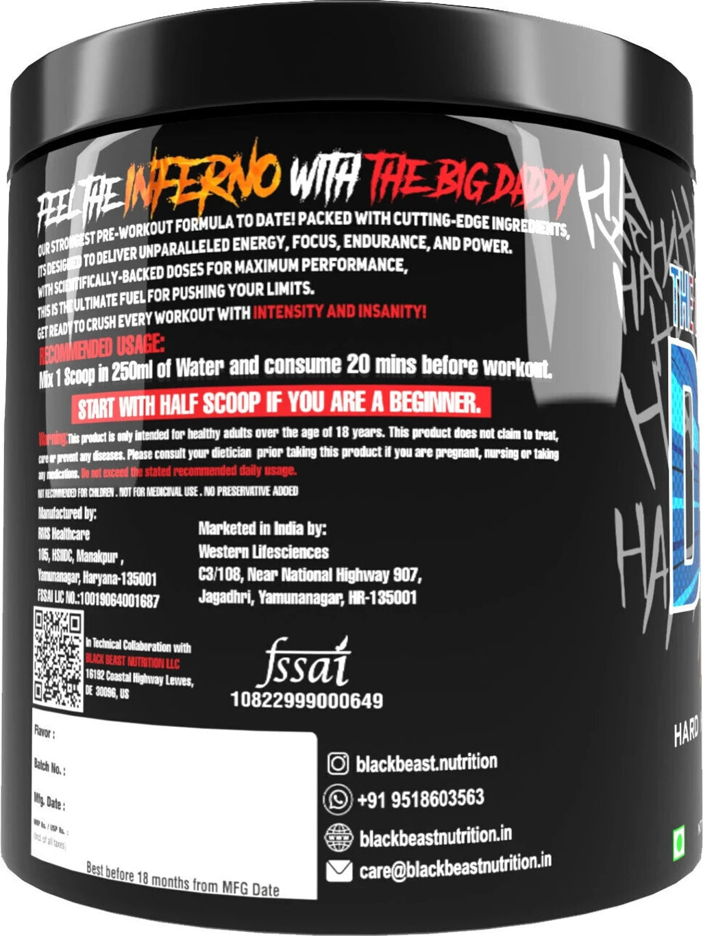 THE BIG DADDY INFERNO PREWORKOUT by BLACK BEAST