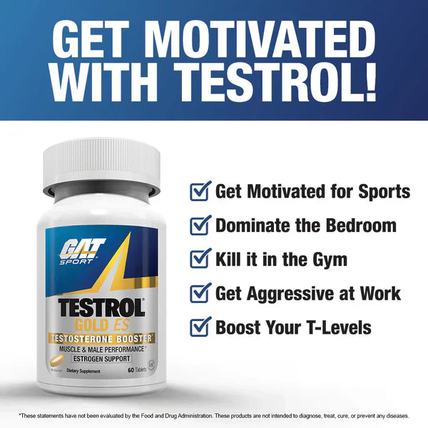 GAT Testrol Gold ES 60 Tablets – Dietary Supplement